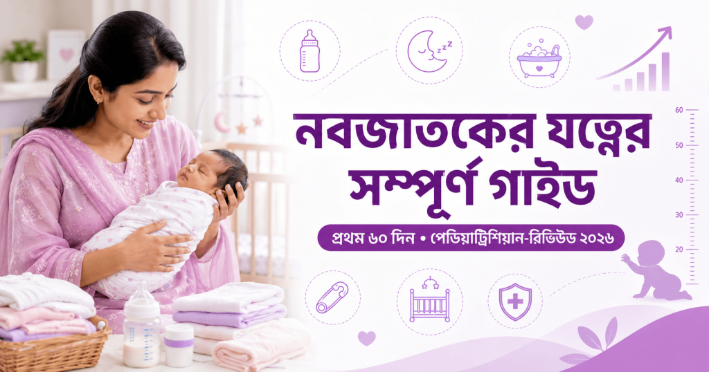 নবজাতকের যত্নের সম্পূর্ণ গাইড: প্রথম ৬০ দিন (২০২৬ পেডিয়াট্রিশিয়ান-রিভিউড)