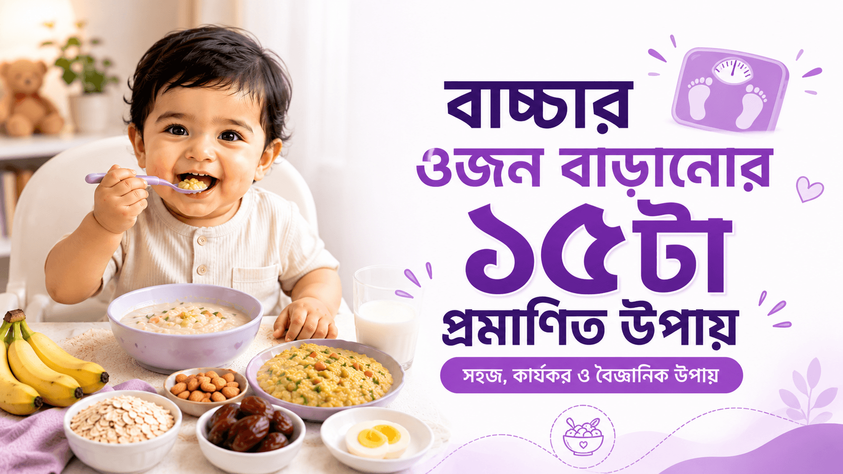বাচ্চার ওজন বাড়ানোর ১৫টা প্রমাণিত উপায়