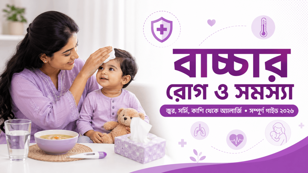 বাচ্চার রোগ ও সমস্যা: Complete Health Guide — জ্বর থেকে অ্যালার্জি (২০২৬ পেডিয়াট্রিশিয়ান-রিভিউড)