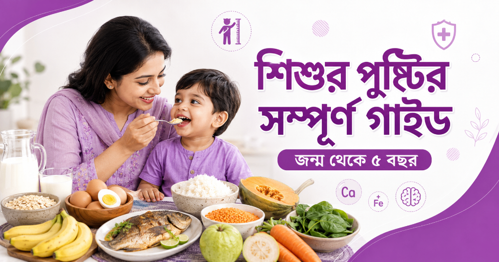 শিশুর পুষ্টির সম্পূর্ণ গাইড: জন্ম থেকে ৫ বছর (২০২৬ পেডিয়াট্রিশিয়ান-রিভিউড)