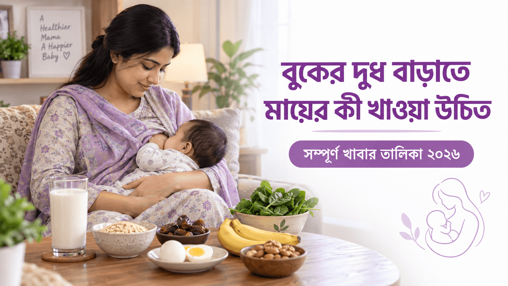 বুকের দুধ বাড়াতে মায়ের কী খাওয়া উচিত: সম্পূর্ণ খাবার তালিকা