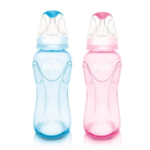 Pur Advanced Slim Neck Feeding Bottle 125ml - 1801 (Pink / Blue)