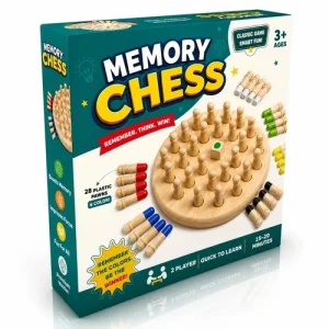 Memory Chess Wooden Board Game for Kids